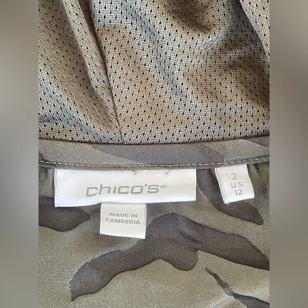 Chico's Black and Gray Utility Jacket